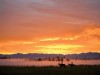 Sunrise and horseback riders, Blackhawk, McCall, Idaho